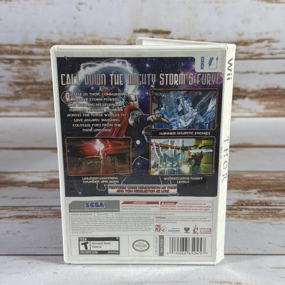 Thor: God of Thunder Nintendo Wii 2011 Complete w/Manual Tested - Picture 4 of 5